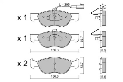 Комплект тормозных колодок (AISIN: BPFI-1003)